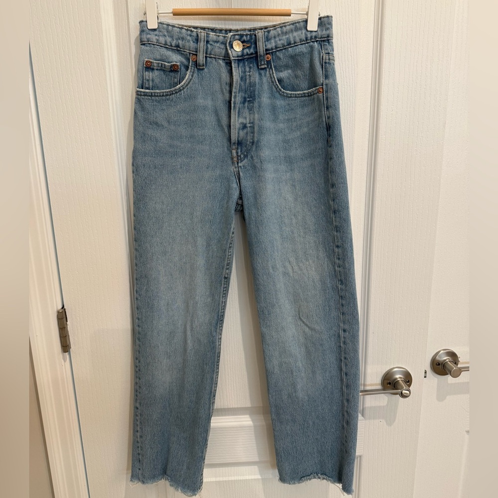 Zara Classic Denim Straight Jeans